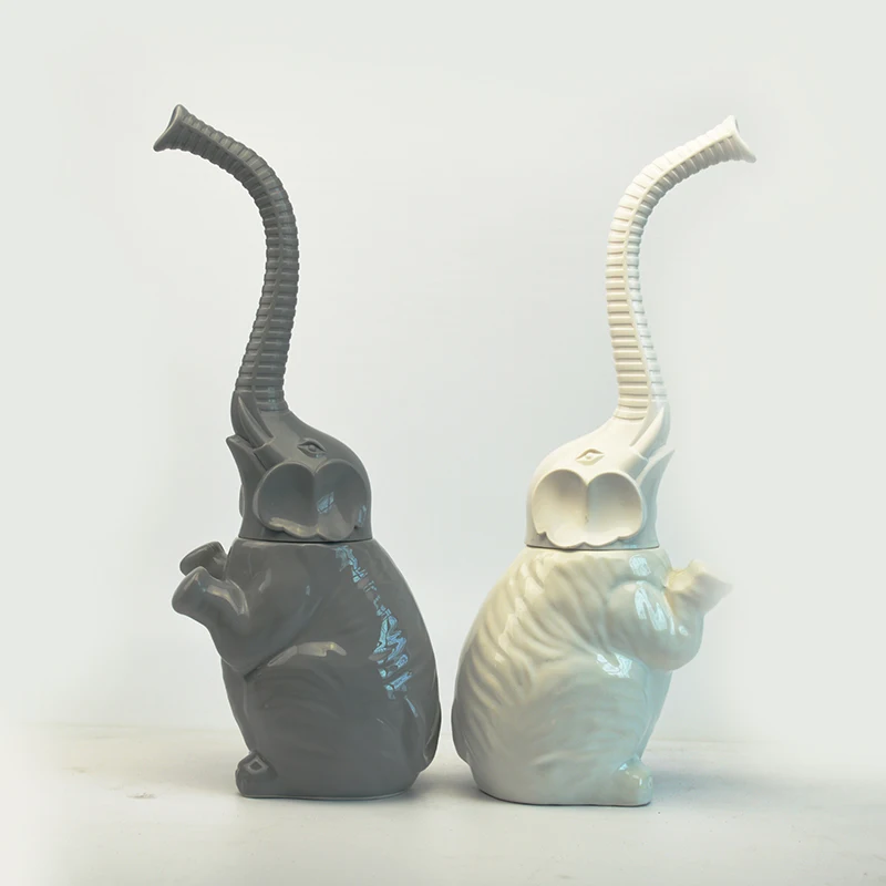 

Lovely Elephant ceramic Bathroom Toilet brush set bathroom soft-bristle brush cleaning Cleaning brush bathroom accessory set