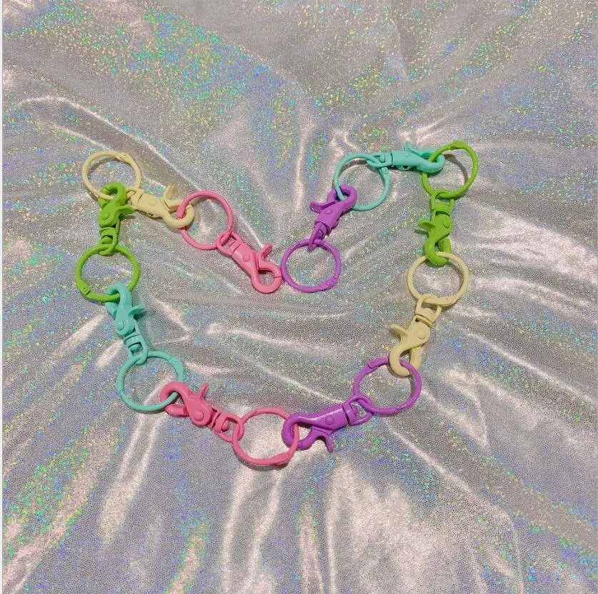 

2019 NEW Rainbow color pants chain hip hop rock cool girl jewelry wild jewelry
