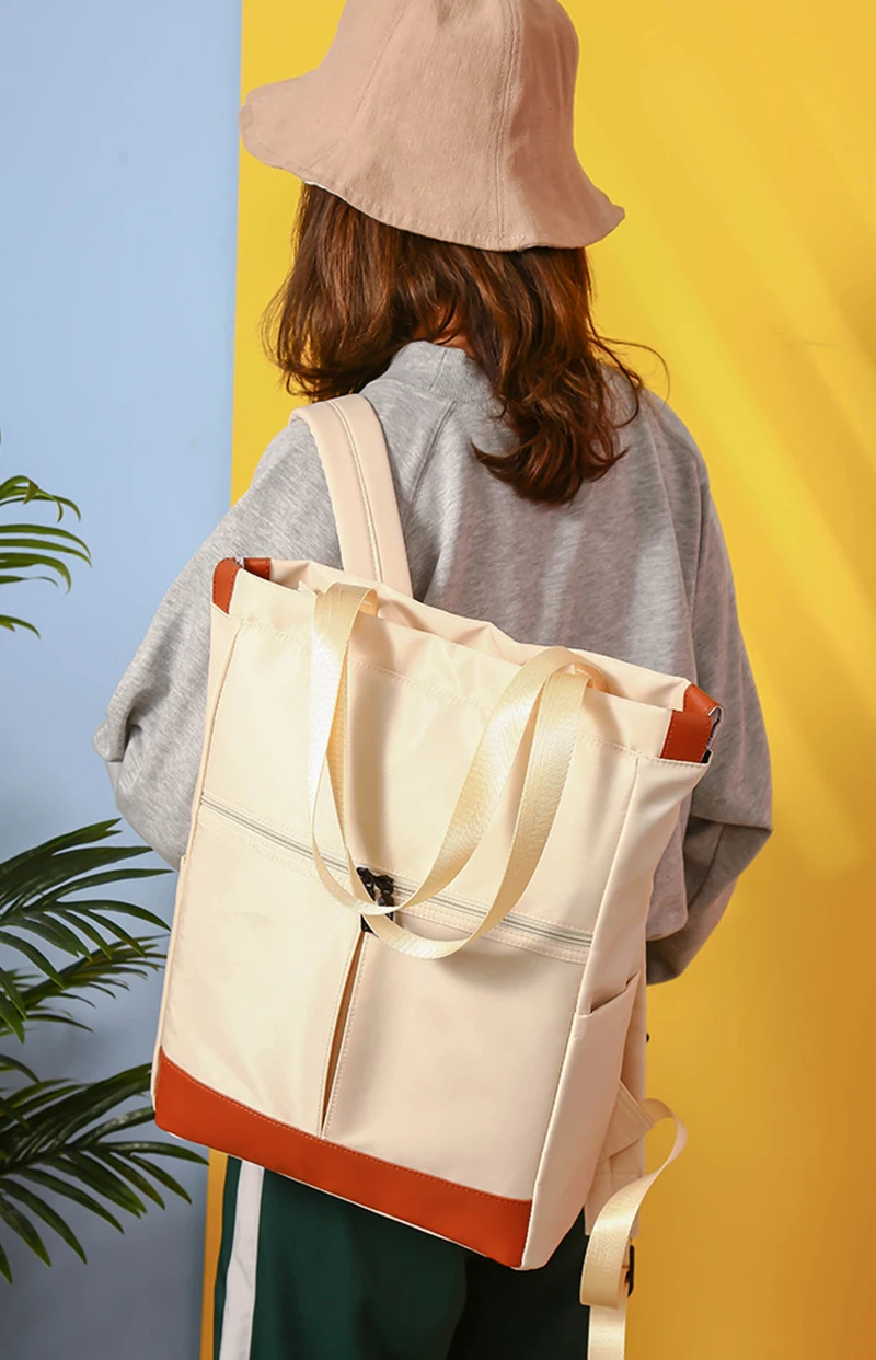 Нейлоновый водонепроницаемый 15,6 рюкзак для ноутбука женская большая вместительность Дамская ручная двойная Наплечная Сумка Женский рюкзак сумки-портфели для путешествий