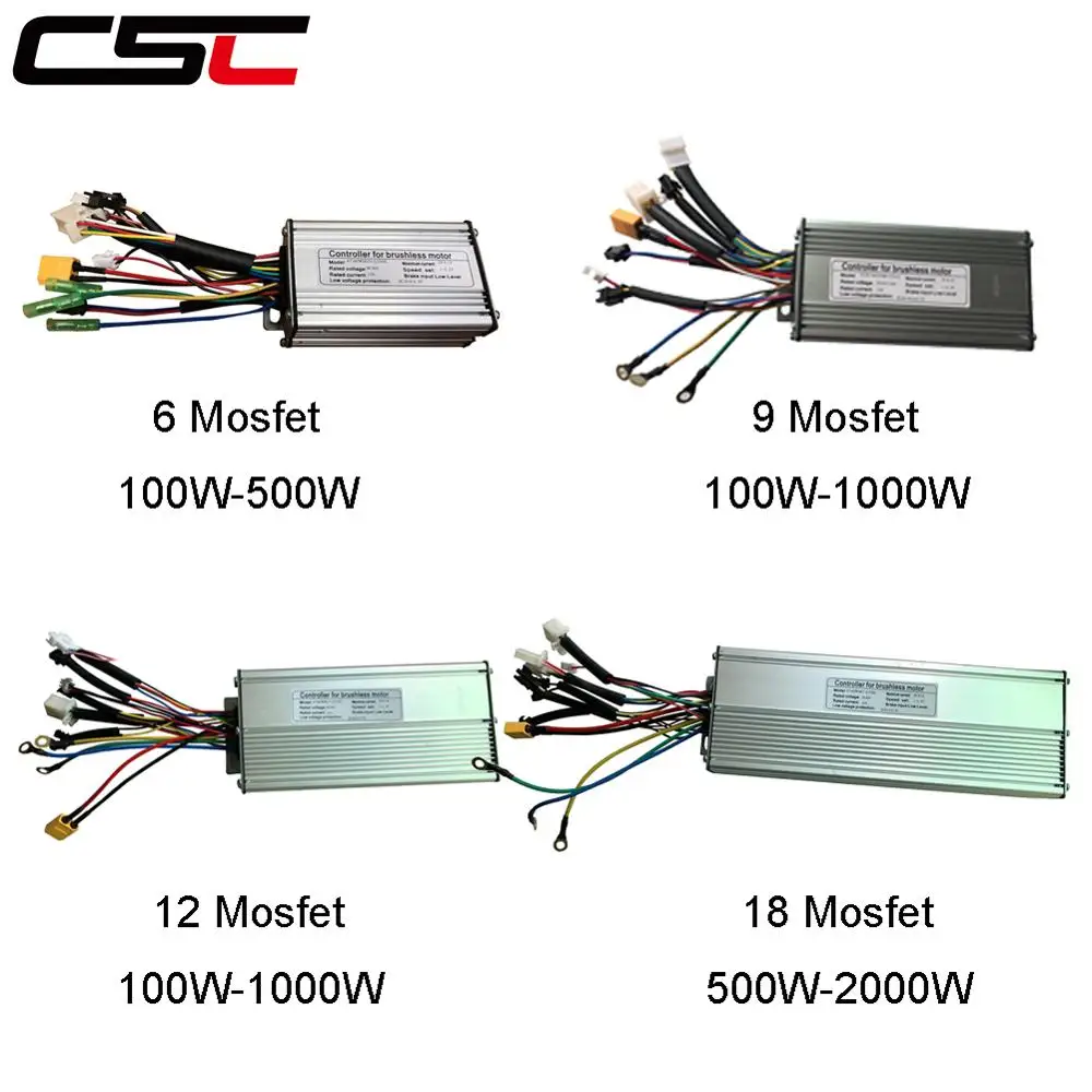 

Electric bike Controller 36V 48V Bluetooth 100-2000W with Key lock function 6 9 12 18 Mosfet Brushless DC for ebike KT Display