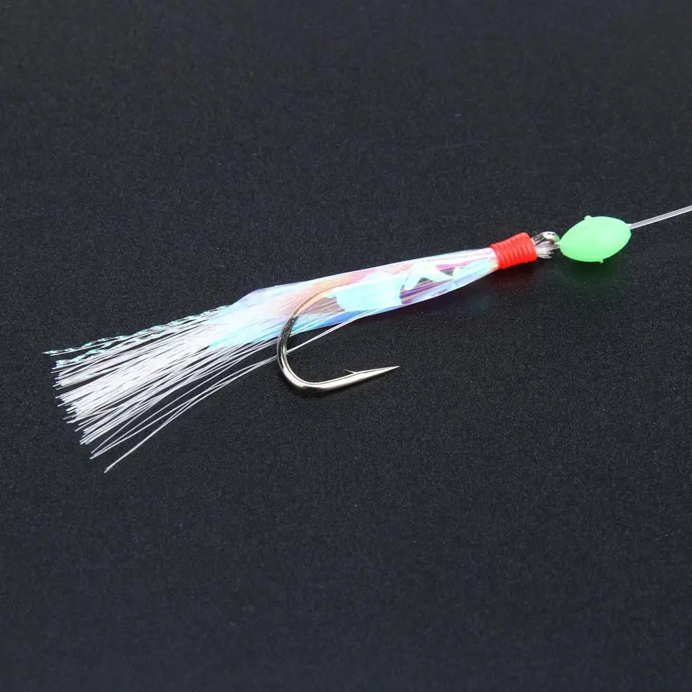 5 Pcs Steel Carbon Mackerel Feathers Bass Cod Fishing Lures Sea Fishing Tackle Boat Luminous Fishing Hook Treble Fishing Lures 5 Pcs Steel Carbon Mackerel Feathers Bass Cod Fishing Lures Sea Fishing Tackle Boat Luminous Fishing Hook Treble Fishing Lures