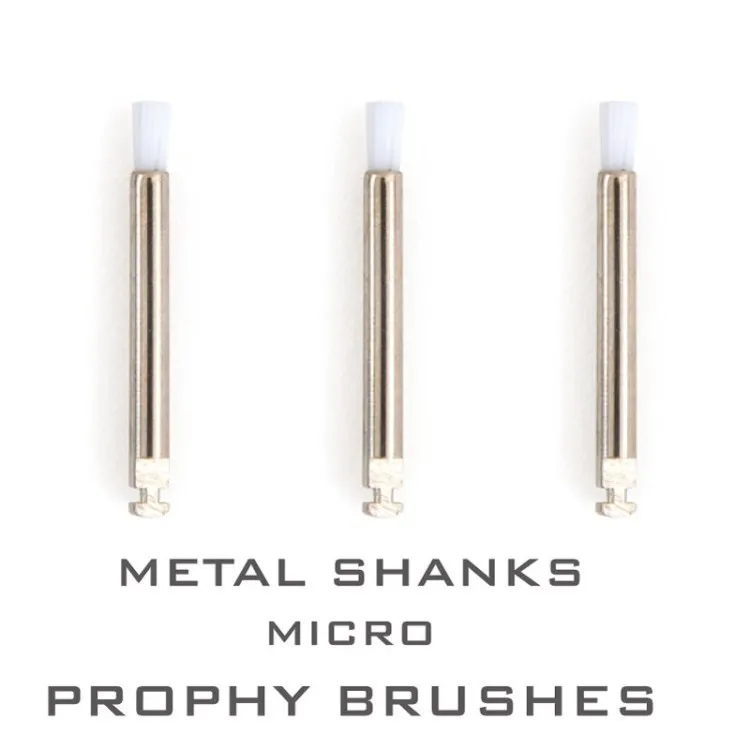 

40 Pieces Dental Polishing Brush Disposable Metal Shanks Micro Prophy Brushes