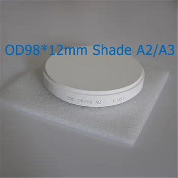 

1 Pieces OD98*12mm Dental Zirconia Ceramic Blocks for Open CAD CAM Milling System Crowns Bridges Pre-Shade A2/A3