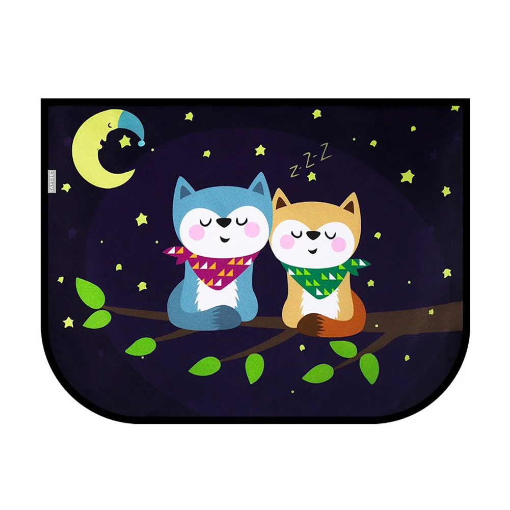 

2PCS Foldable Magnetic Car Windshield Portable Protect Curtains Summer Sunscreen Window Shade Adumbral Universal Cute Cartoon
