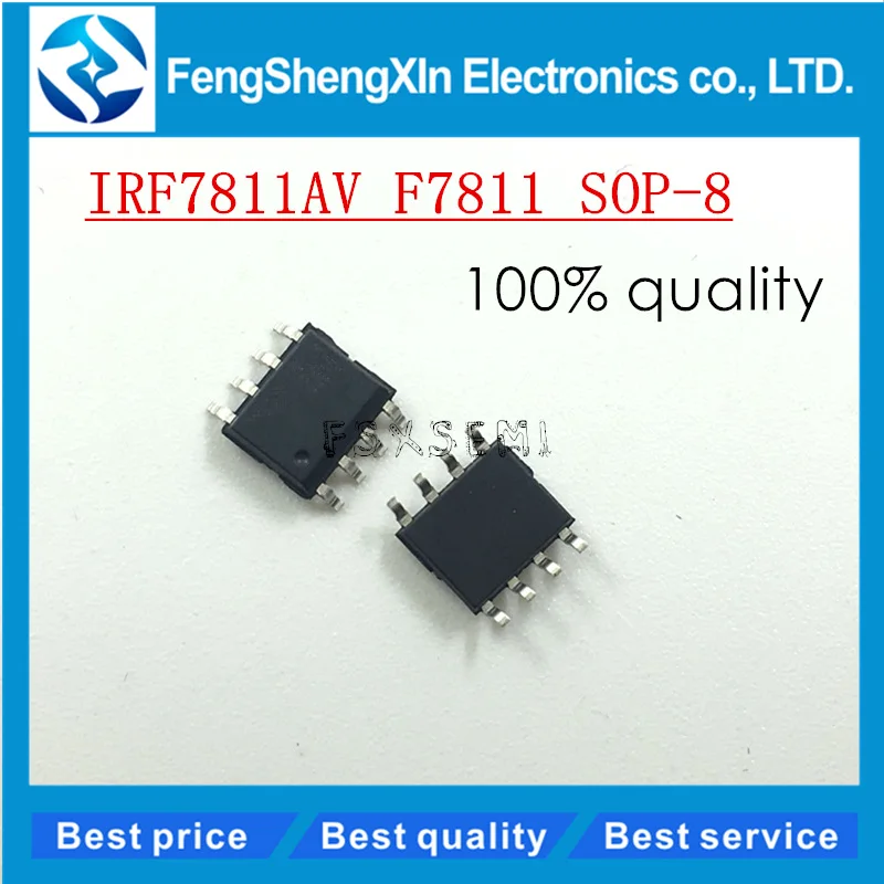 10 шт./лот Новый IRF7811AV IR7811AV F7811 SOP-8 IRF7811 SMD-8 F7811AV MOSFETS новый оригинальный IC |