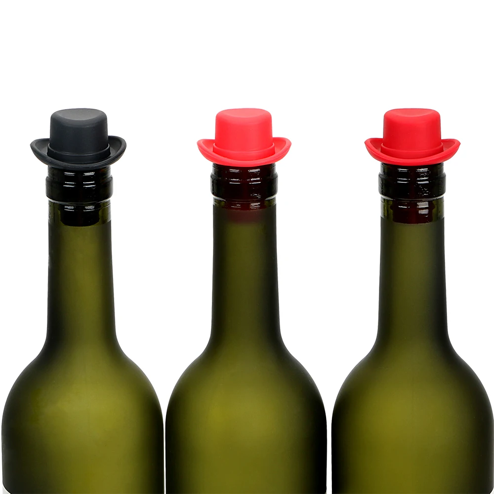 HILIFE пивная Сода пробка формальная шляпа принадлежности для кухонного бара крышка бутылки силиконовая винная пробка бар инструменты смешная Бутылка Вилка