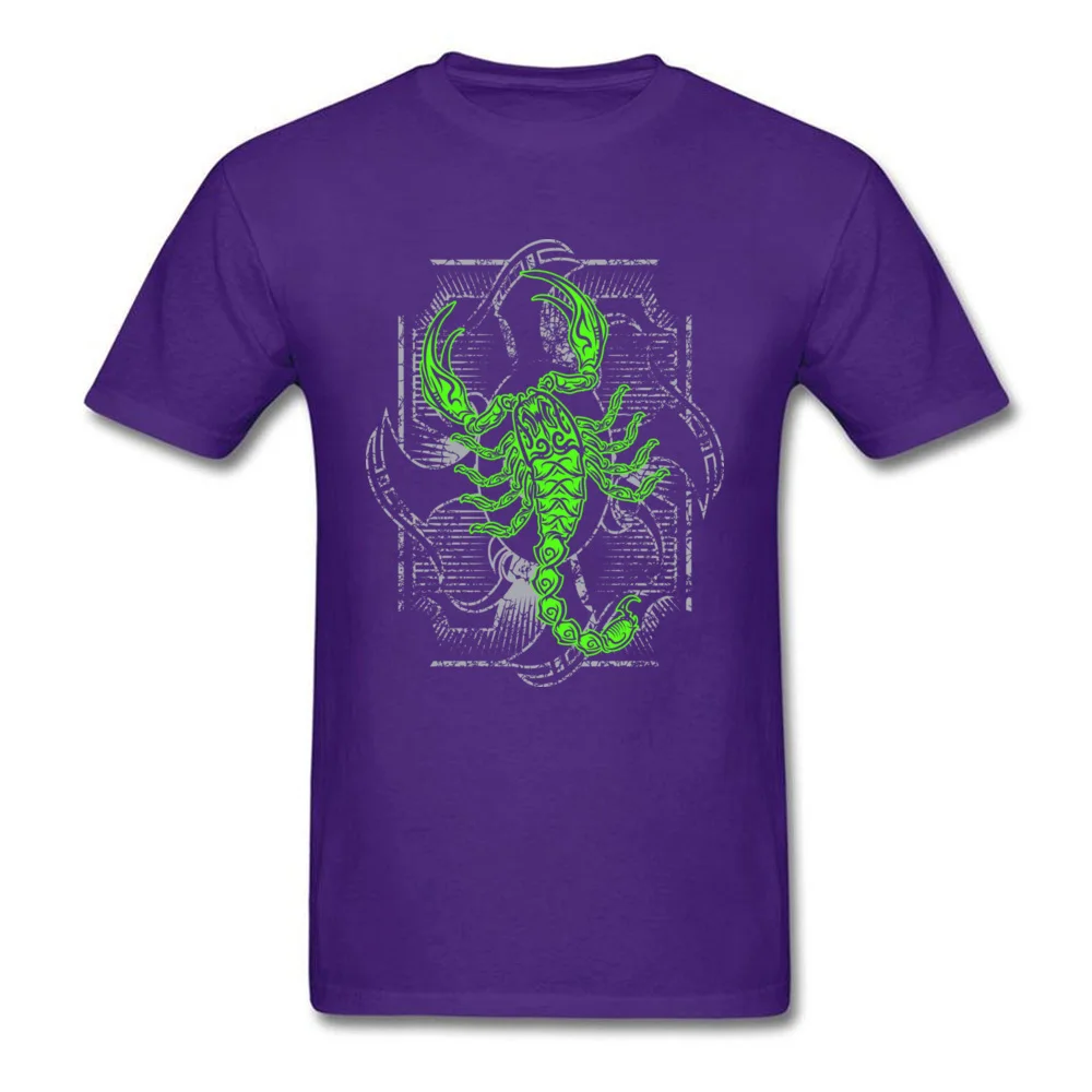 Scorpion Cotton Tops Tees for Male Summer T Shirts Normal Designer O-Neck Clothing Shirt Short Sleeve Free Shipping Scorpion purple