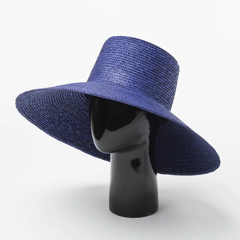Новая высокая Плоская верхняя большая цветная трубочка соломенная шляпа для путешествий на открытом воздухе Солнцезащитная пляжная большая соломенная шляпа солнечные шляпы для женщин