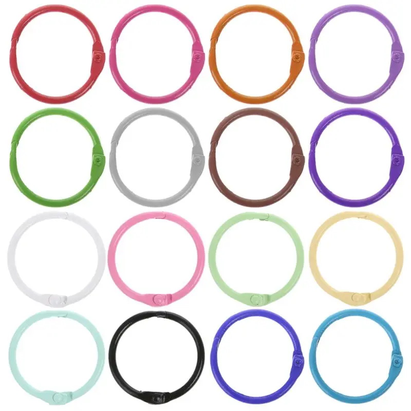 

10pcs Metal Loose Leaf Binder Ring Book Hoops DIY Albums School Office Supplies Craft