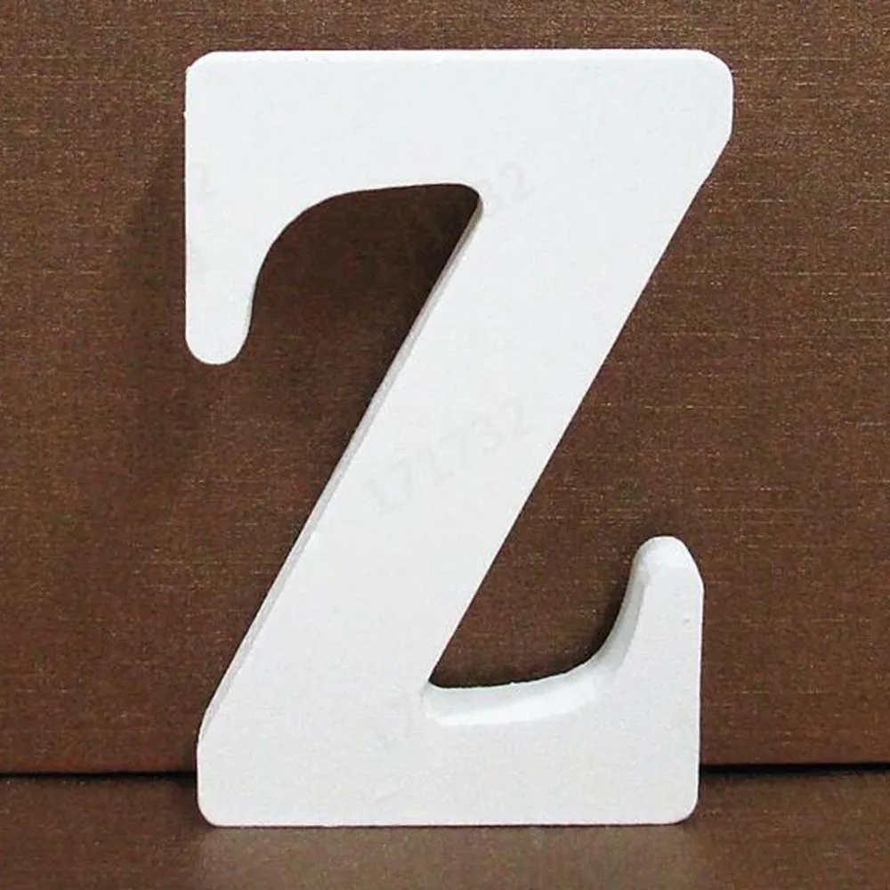 1 шт. белый деревянные буквы Английский алфавит DIY индивидуальное имя дизайн книги по искусству Craft свободно стоя сердце Свадебные домашний декор@ Q