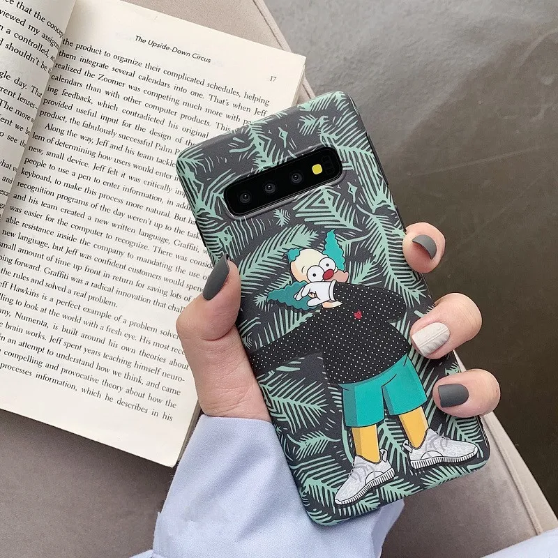 

Ourpho Silicone Phone Case For Samsung Galaxy S10 S9 S8 Plus Note 9 Note 8 Cute Fun Cool Man Case Cover For Samsung S10 Plus