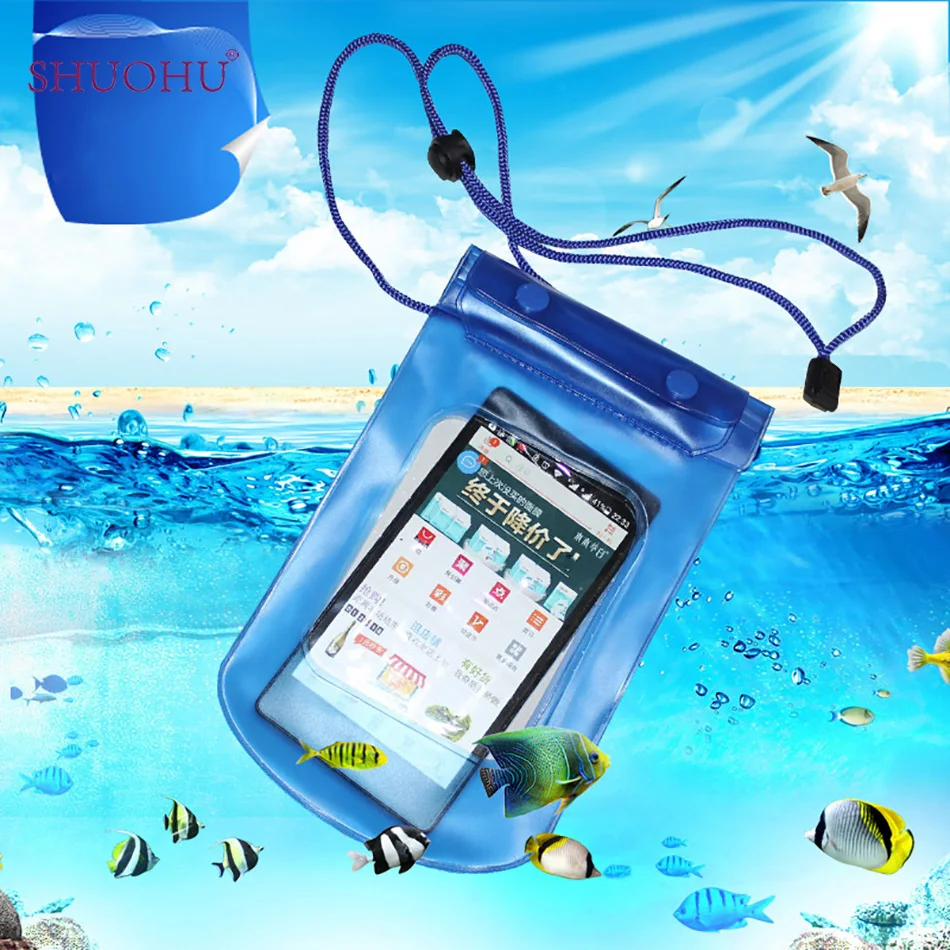 Waterproof Phone Bags with Sling for iPhone/Samsung/Xiaomi/Huawei/Meizu Phone Swimming