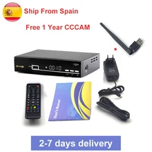 V8 super DVB-S/S2 Satellite TV Receiver HD+USB WIFI satellite receptor+1 year Europe cccam Youtube,Youporn from Spain