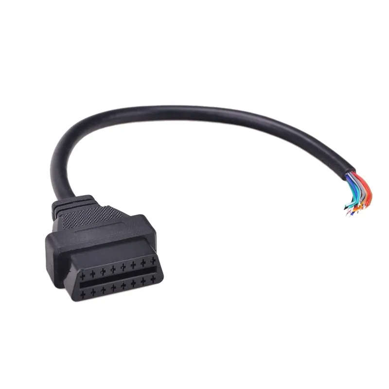 OBD2 16Pin разъем для открытия OBD кабель obd-ii OBD-ii ODB2 16 Pin OBD 2 адаптер 30 см длина Лидер продаж