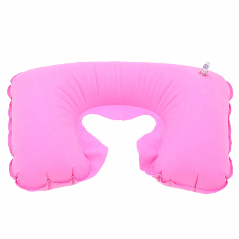 

Air Travel Pillow U-Shaped Pillow Flocking Inflatable Cervical Pillow Care A30