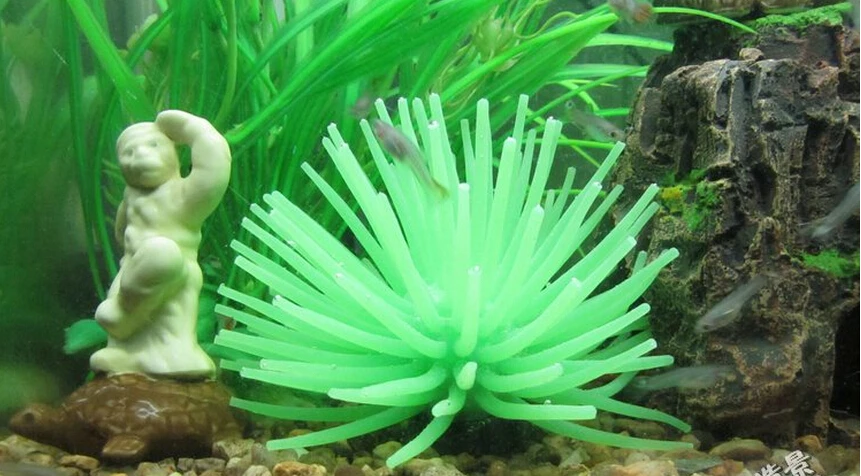 12*7 см Искусственный аквариум украшения силиконовые эластичность Emulation Коралл для аквариумных животных Поставки