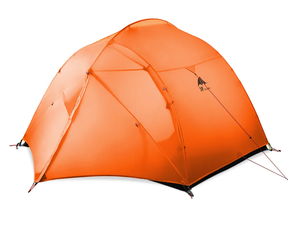 3F UL GEAR QingKong, 3 человека, 4 сезона, 15D, палатка для кемпинга, уличная, Ультралегкая, походная, альпинистская, Охотничья, водонепроницаемая, палатки - Цвет: 15 D 3 season orange
