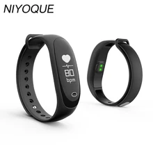 Niyoque Bluetooth Smart Band E26 монитор сердечного ритма и монитор артериального давления и podemeter сна/шаг/сигнал тревоги IP67 Водонепроницаемый band