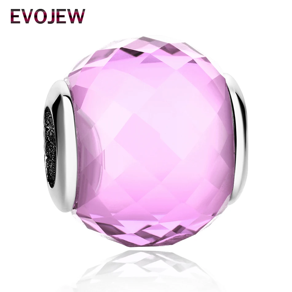 EVOJEW 100% Real 925 Sterling Silver Fit Original pandora Charm Bracelet Authentic S925 Essence Murano Glass Beads Jewelry Gift | Украшения