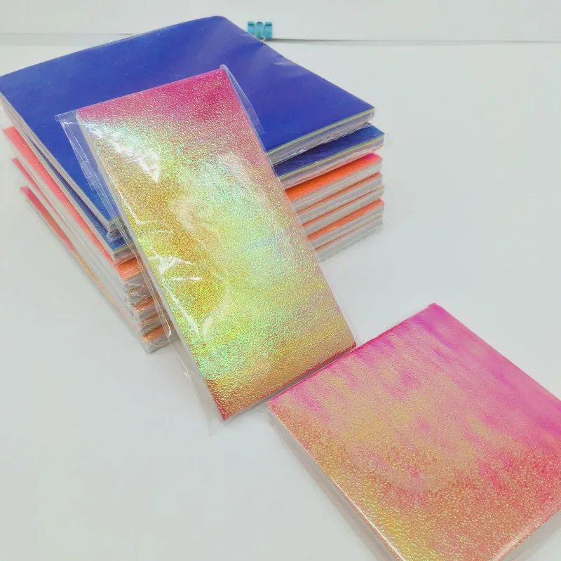 50 шт./компл. многоцветная квадратная бумага Оригами однобоковая блестящая Складная одноцветная бумага s DIY Скрапбукинг искусство ремесла украшения - Цвет: Flash paper 7x14CM