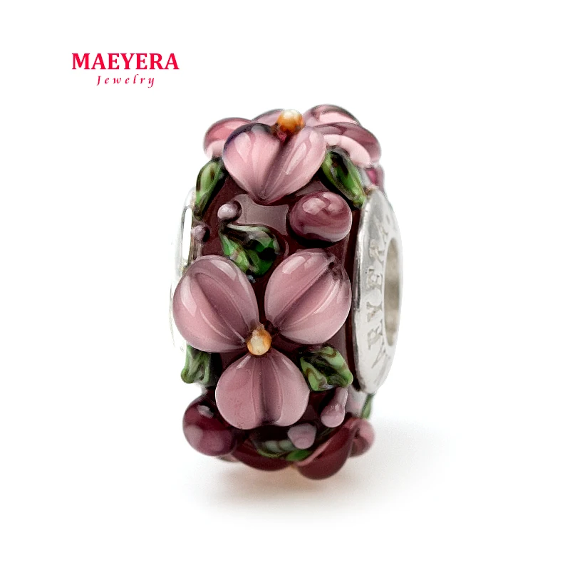 MAEYERA ювелирные изделия настоящее S925 ядро Виноград фиолетовый цветок стерео