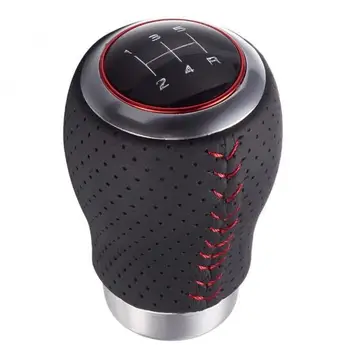 

Black 5 Speed Manual Car Leather Gear Shift Knob Stick Shifter Lever Knob Fit For Passat Audi Honda Toyota Chevrolet Cruze Golf