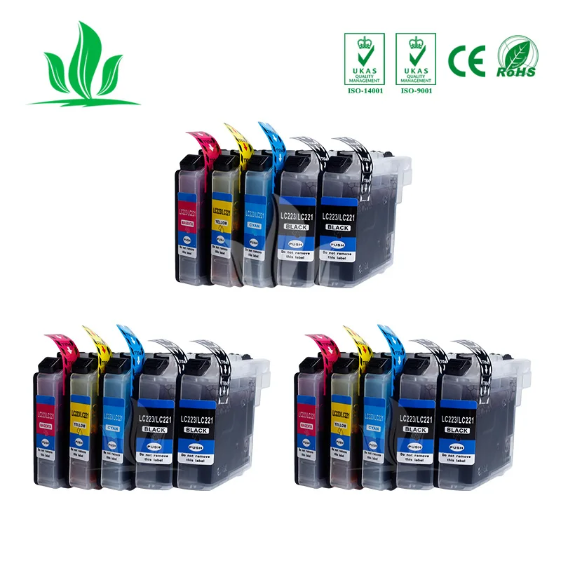 

15pcs 223XL Compatible Ink Cartridge for LC123 LC121 LC223 LC203 LC103 LC 563 for J4410DW MFC-J4510DW MFC-J4610DW