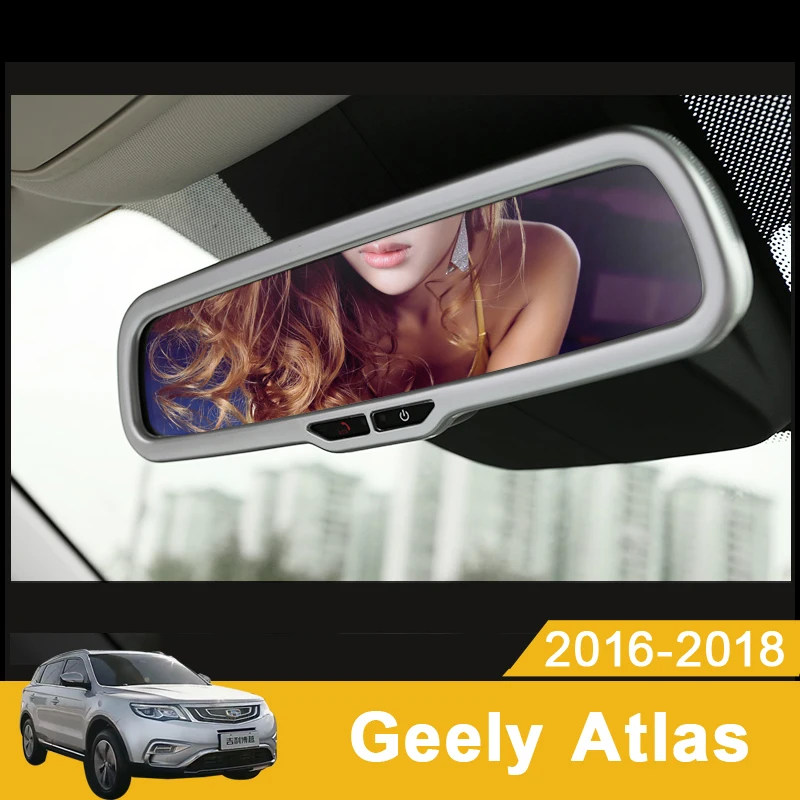 

Rearview mirror Cover sticker Car styling ABS Matte Cover Stickers For Geely Atlas Boyue Emgrand NL-3 Proton X70 2017 2018 2019