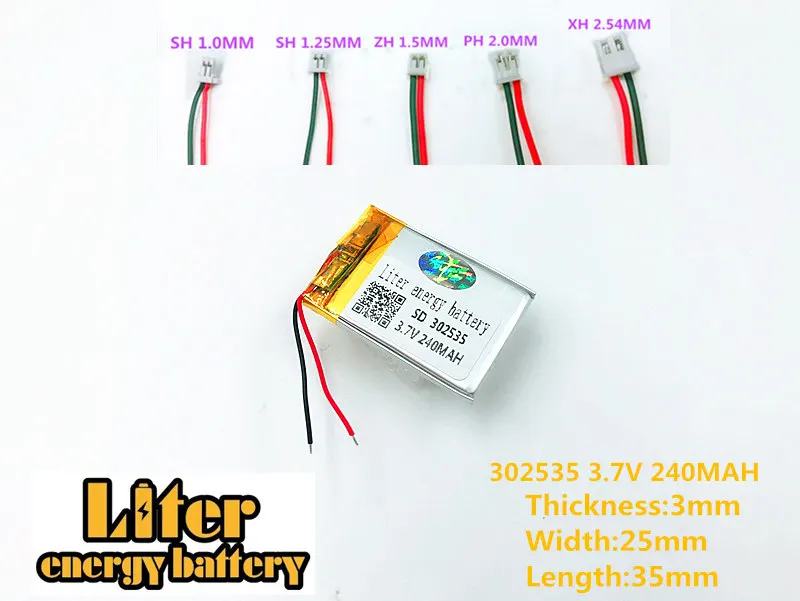 

302235 032235 302535 3.7v Lithium Battery With Board 240MAH Mp3 Mp4 Gps Recorder