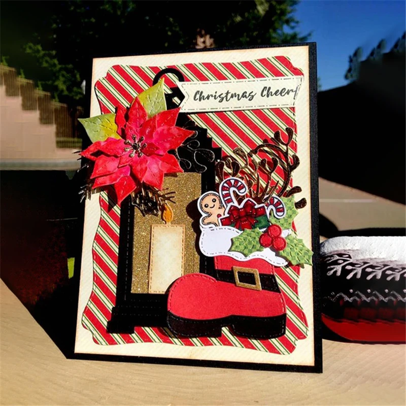 

Naifumodo New Metal Cutting Dies for Boots Dies Scrapbooking Card Making Album Decoration Embossing Crafts Diecut