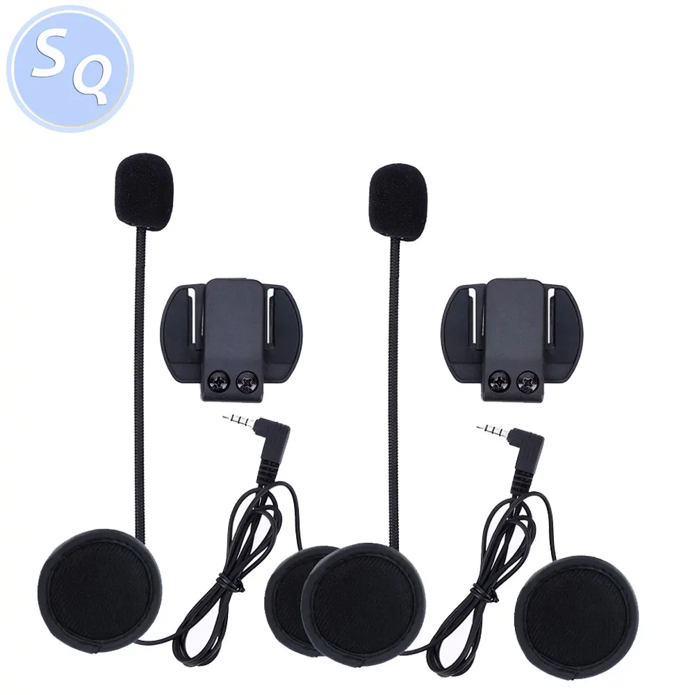 2 шт. V6/V4 наушники и зажим аксессуар для V6 V4 мотоцикл intercomunicador bluetooth гарнитура BT