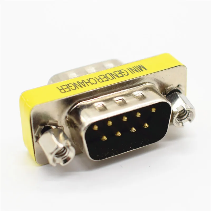 Адаптер для смены пола DB9 с разъемом типа Папа папа разъем Мама RS232|db9 male connector|db9 rs232
