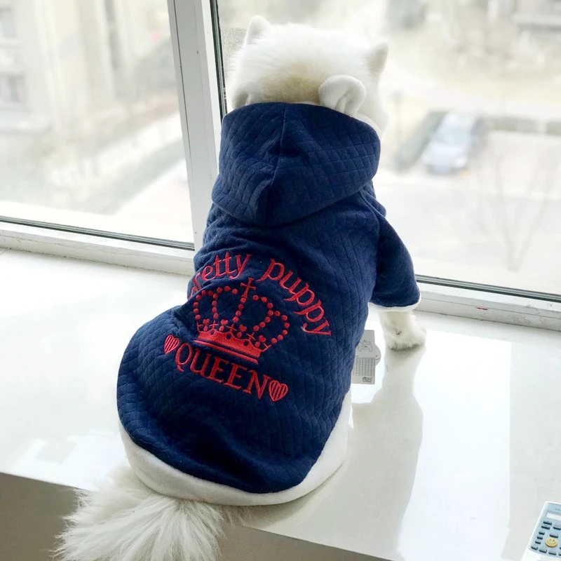 

Princess Cotton Winter Warm Hoodie For Dogs Small Medium Breeds Animals Pet Down Coat Jacket Costumes For Cats Puppies Products