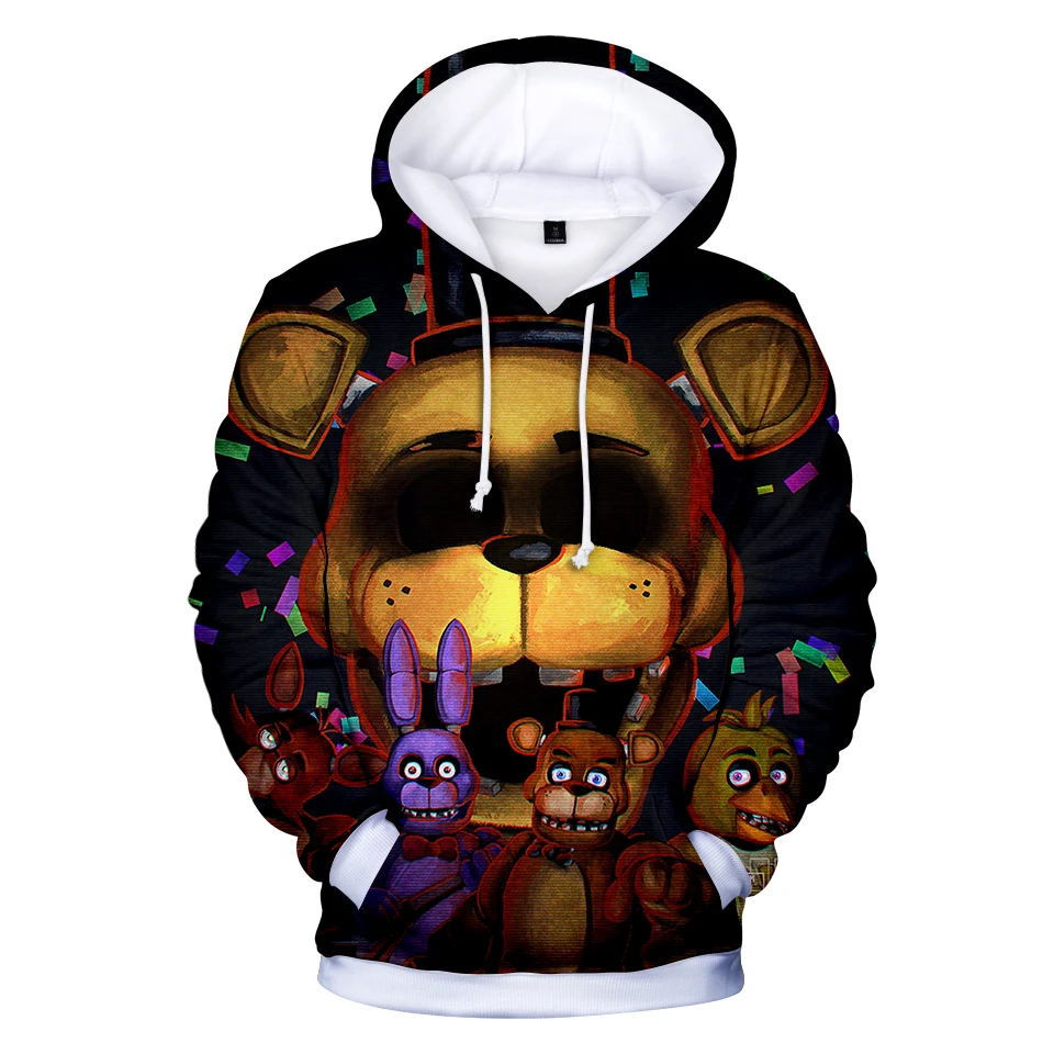 Толстовка Fnaf с 3d рисунком для мальчиков толстовка капюшоном FNAF Five Nights at верхняя