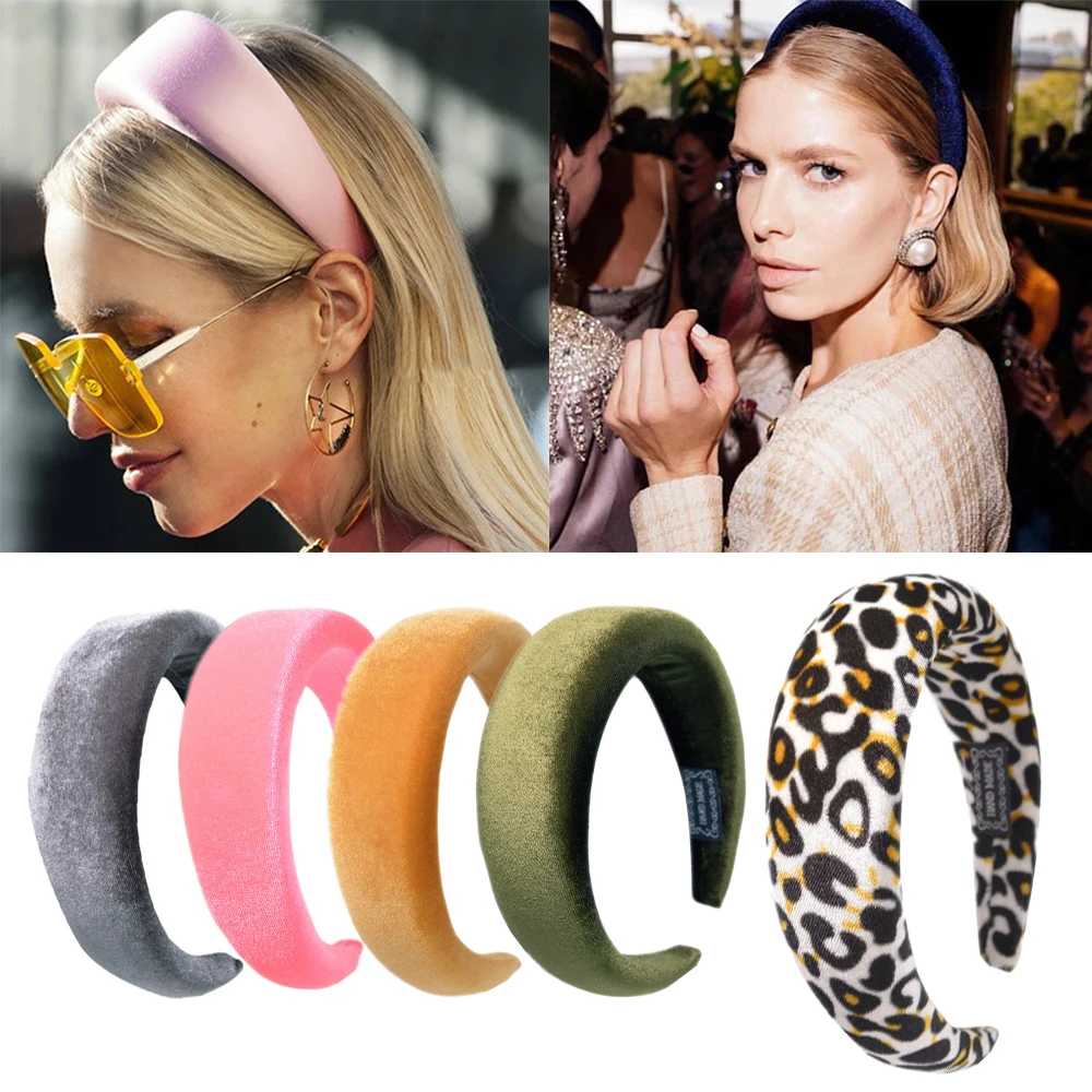 

Wide Hairband Hair Ornaments Classic Silk Headbands Woman Thick Turban Headband For Girls Head Wraps Hair Band Hoop Accessories