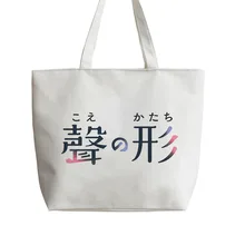 Аниме форма голос логотип японского Аниме Холст Tote сумки сумка для покупок с персонажем из мультфильма продуктовый мешок GA578