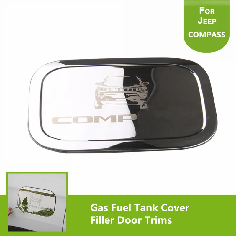 Auto Chrome Trim Gas Tank Cap Cover Stainless Steel Decorative Fuel