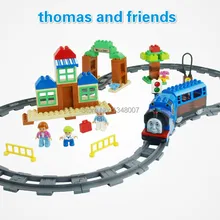 HM1318 thomas and friends train track set duplo block toys 103PCS original Building bricks block LEPIN/ LP GO duplo block