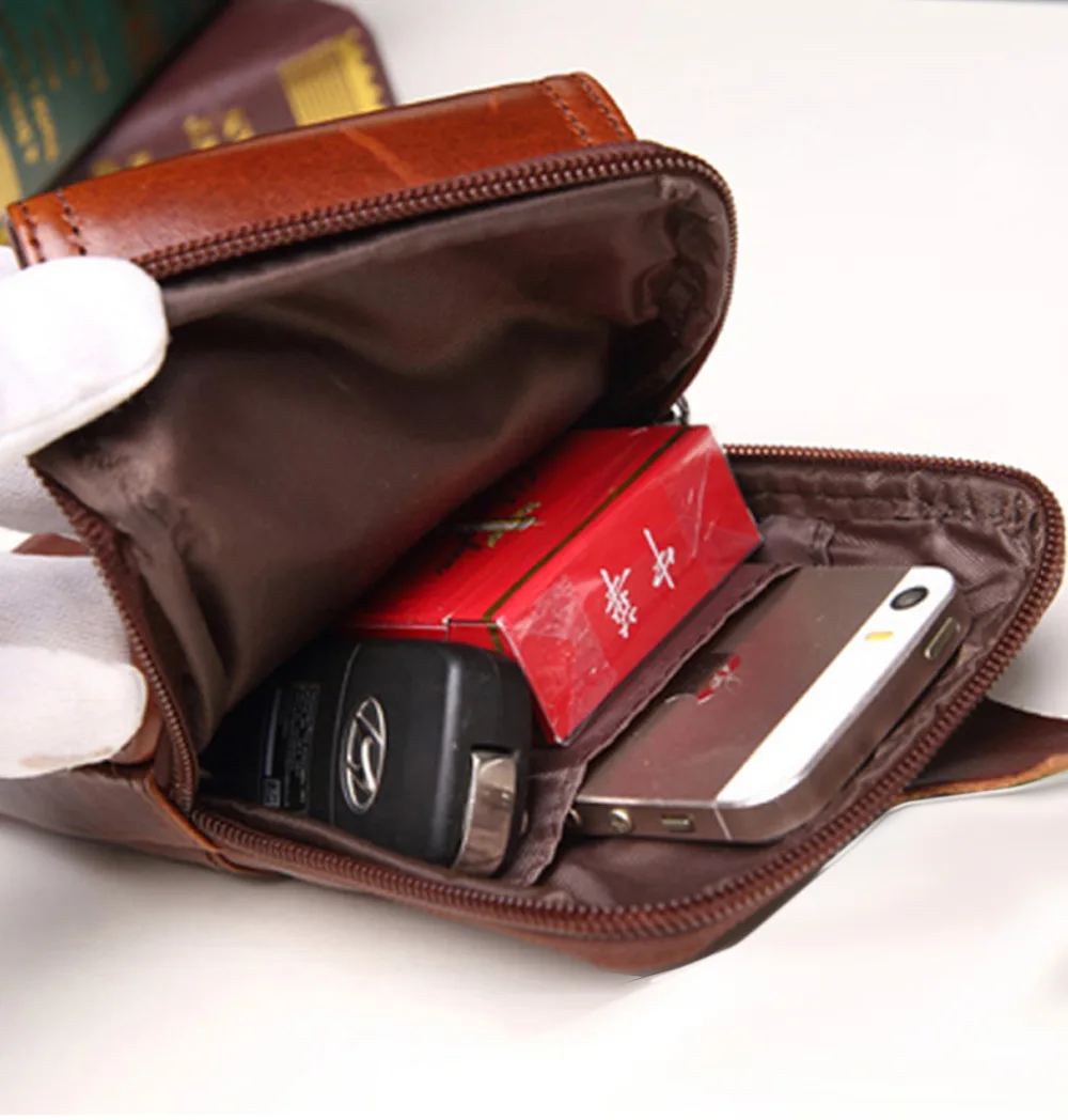 Винтажный поясной кошелек для мужчин забавная сумочка из натуральной воловьей