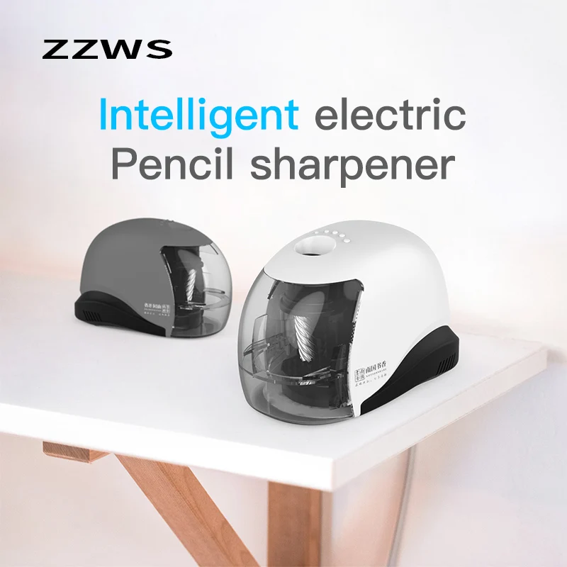 

ZZWS With USB Pencil Sharpener Simple Business Style Sharpener Support USB Charge Or Battery Office Supplies