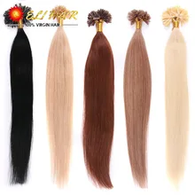 18”-24”100 StrandsU-Tip Keratin Brazilian Human Hair Extension Hair Colored Blonde Color For White Woman Grace Hair Products