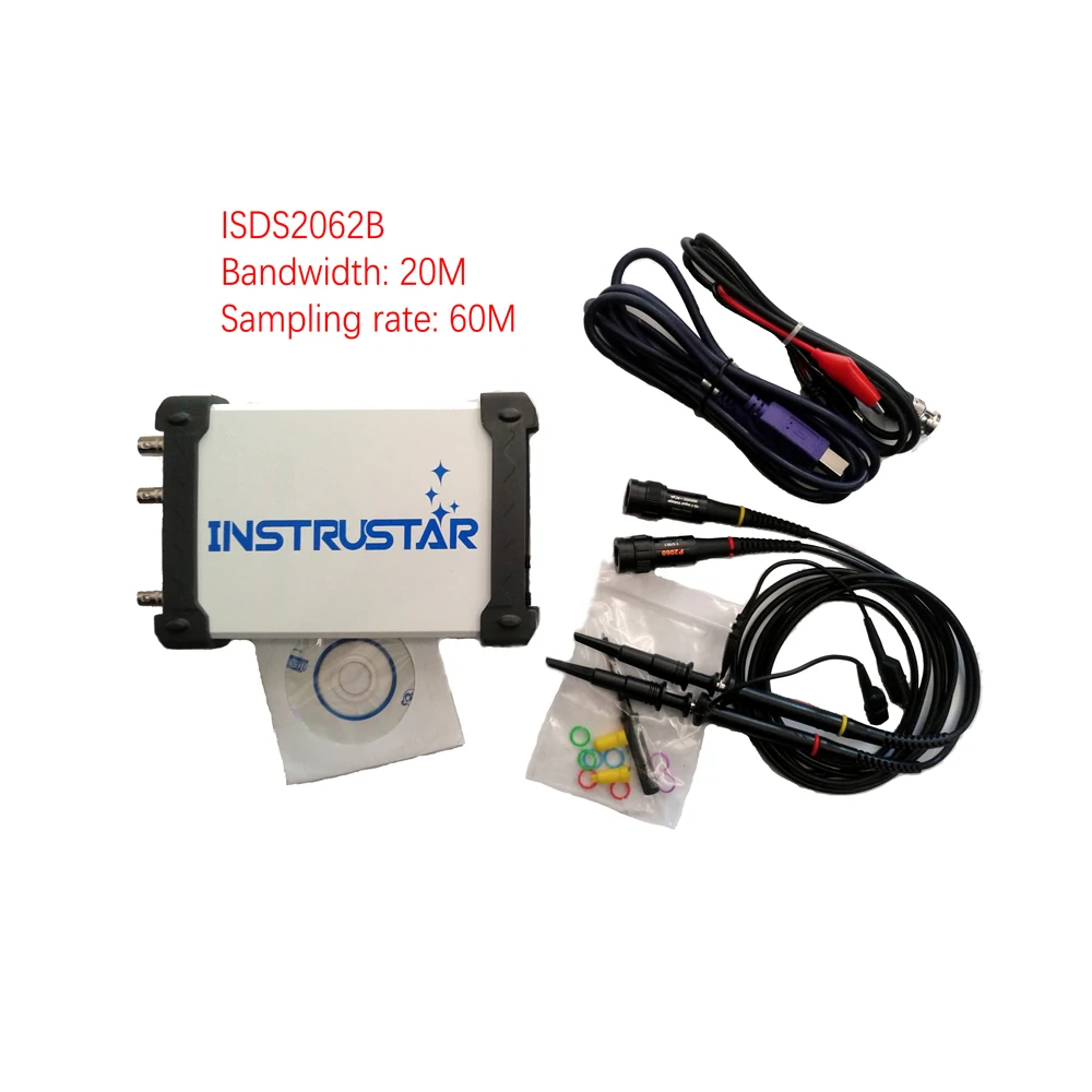 

INSTRUSTAR ISDS2062B USB Oscilloscope 2 Channels 20MHz 60M PC Based Oscilloscope With DDS Signal Resource Sweeper