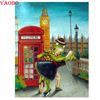 

Full Circular Diy Diamond Painting Frog couple dancing Diamond Embroidery Rhinestone decor 5d square Diamond Mosaic Cross Stitch