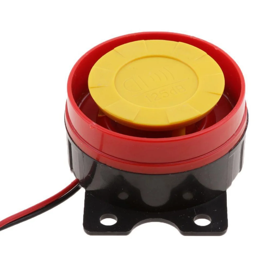 Red 12V Car Motorcycle Security System Control Alarm Truck Motorcycle ATV Raid Siren Small Electric Horn Alarm Remote