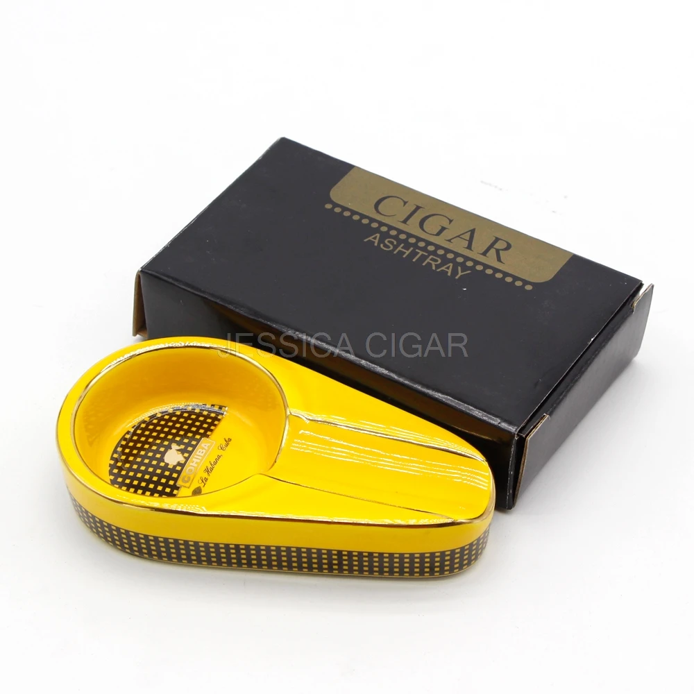 Round Ceramic Mini Ashtray Travel Cigar Ash Tray Portable Table