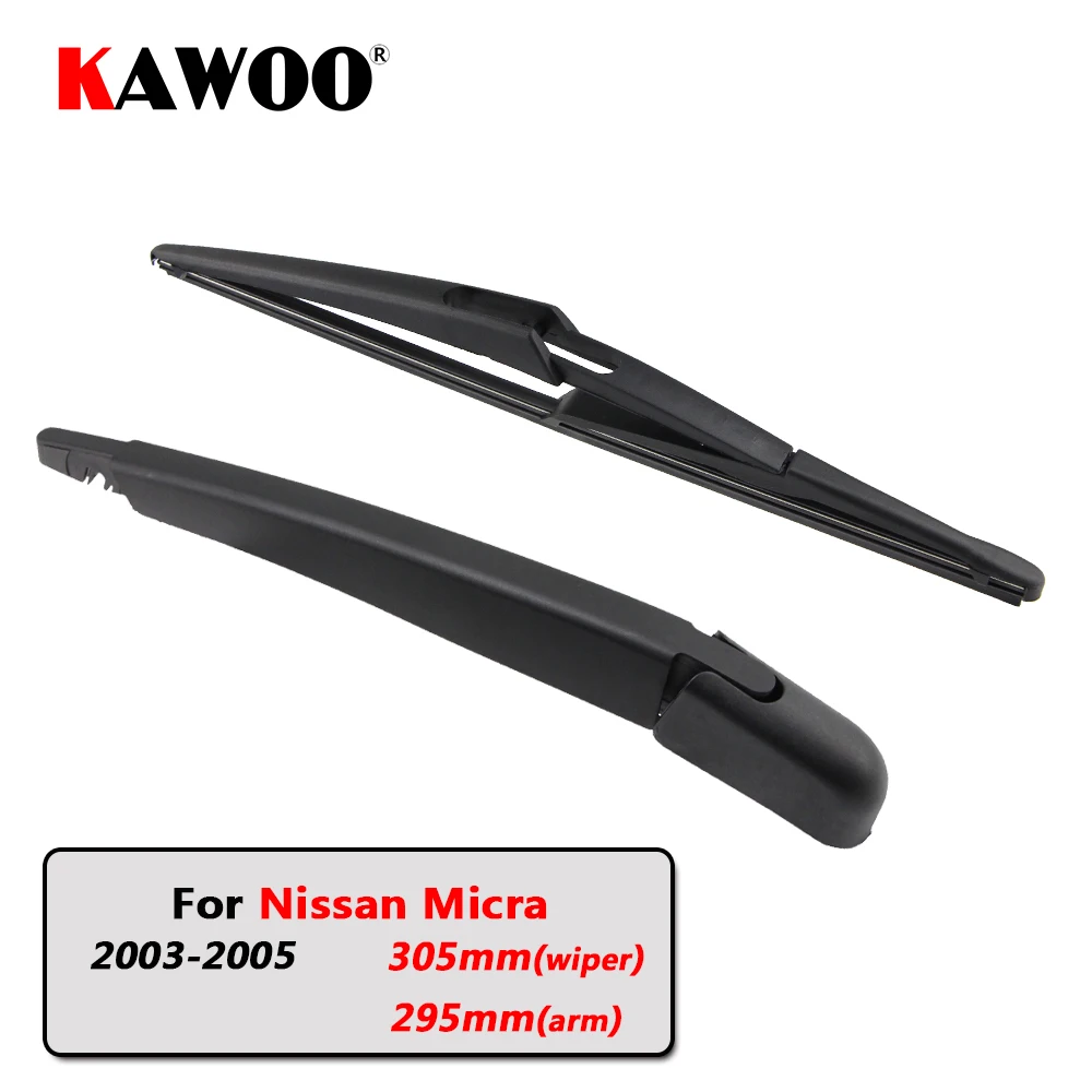 

KAWOO Car Rear Wiper Blade Blades Back Window Wipers Arm For Nissan Micra Hatchback (2003-2005) 305mm Auto Windscreen Blade