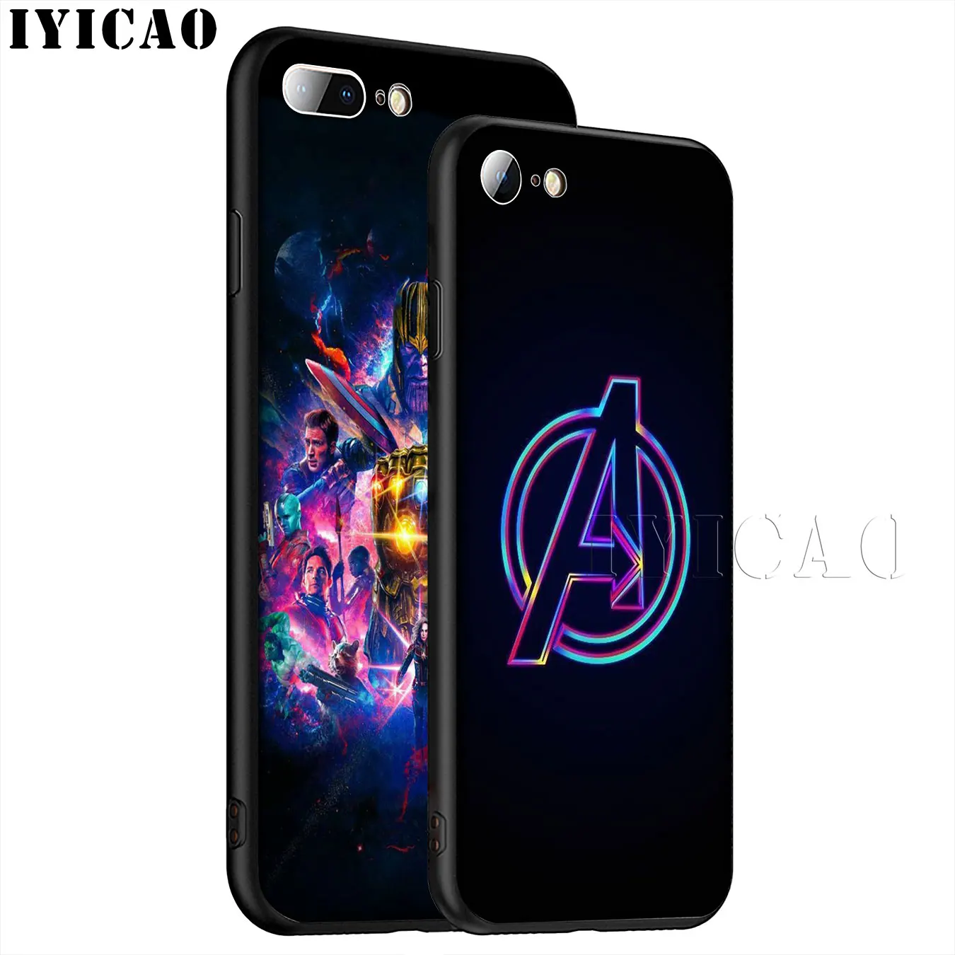 IYICAO المنتقمون Endgame كاريكاتير الأعجوبة لينة سيليكون الهاتف حقيبة لهاتف أي فون XR X XS ماكس 6 6 S 7 8 زائد 5 5 S SE 10 TPU أسود غطاء