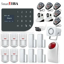SmartYIBA Android IOS App Wireless GSM Home Alarm System SIM Smart Home Burglar Security wifi IP HD camera Alarm System