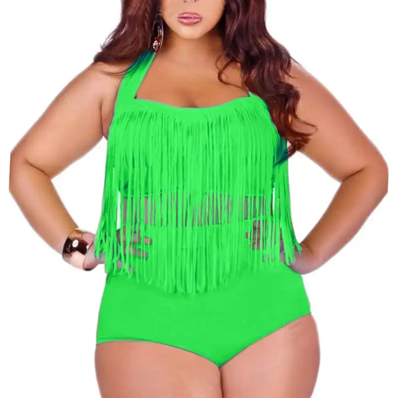 plus size neon bikini