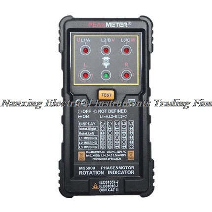 Быстрая отгрузка MS5900 3 Мотор метр последовательный Тестер светодиодный индикатор фазы вращения поля